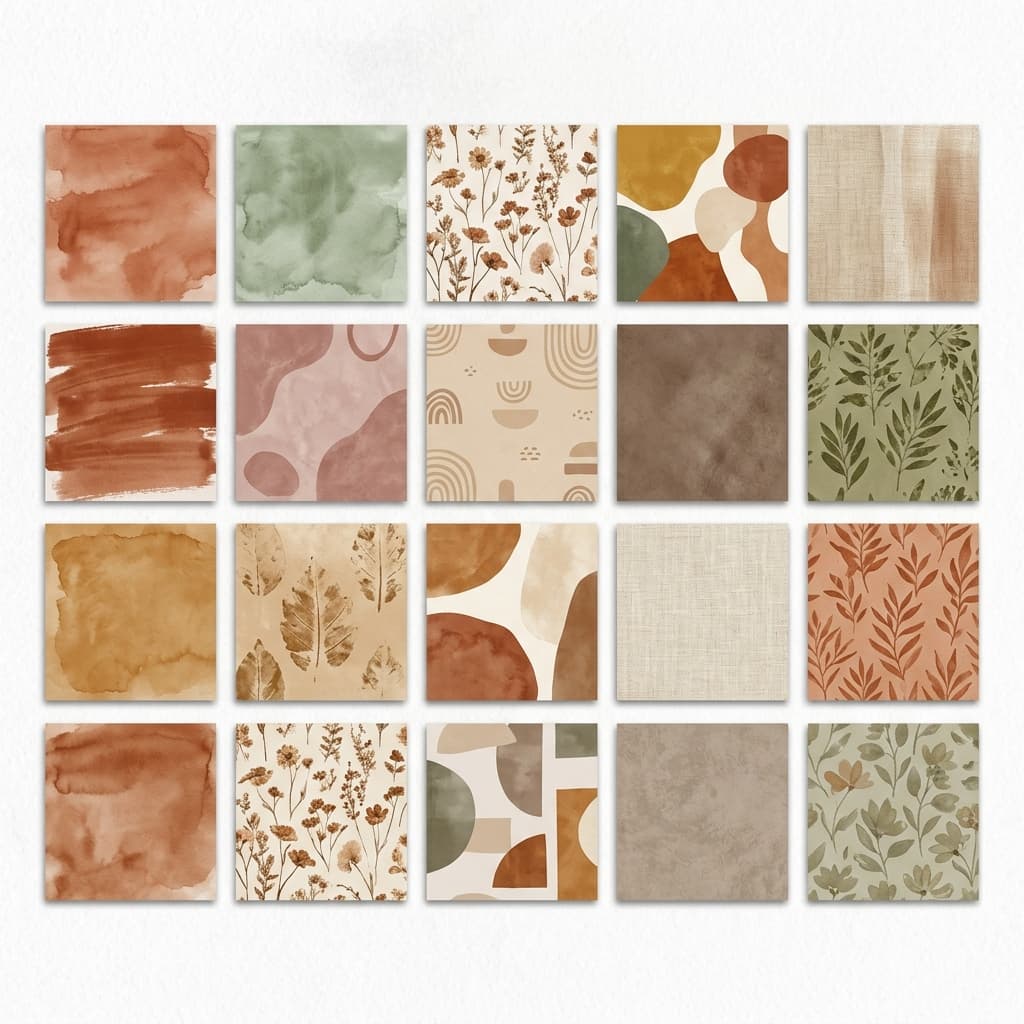 Boho & Earth Tone Digital Papers โ 20 Papers