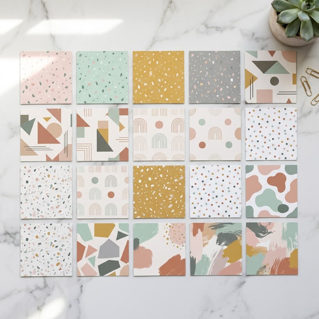 Terrazzo & Abstract Digital Papers โ 20 Papers